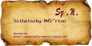 Szihelszky Márton névjegykártya